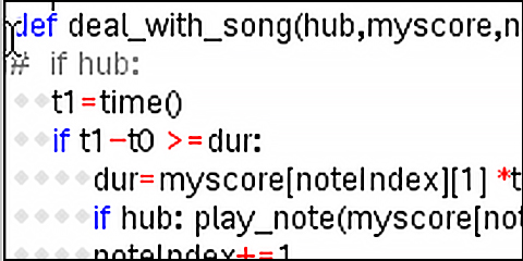 Python code showing additional notes.